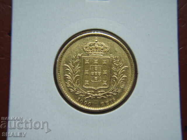 5000 Reis 1862 Portugalia (5000 reĭs Portugaliya) XF/AU (aur)