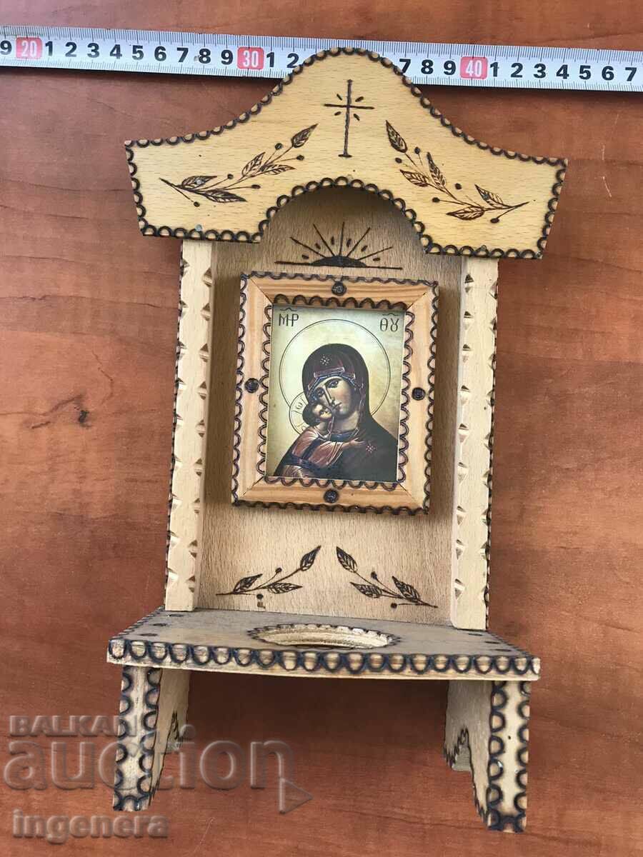 ICONOSTAS ICON WOOD PYROGRAPH