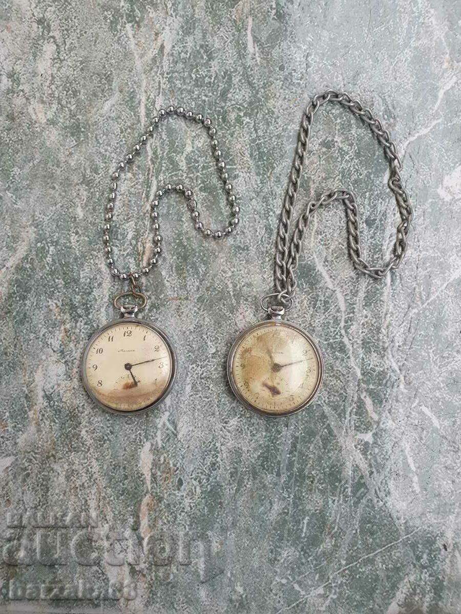 Стар джобен часовник Молния Molnija 2 броя