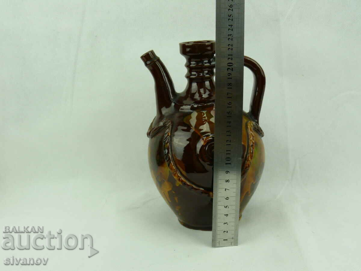 Old Ceramic Barduche Pitcher #2349 - 5 Old Ceramic Barduche Pitcher #2349 - 5