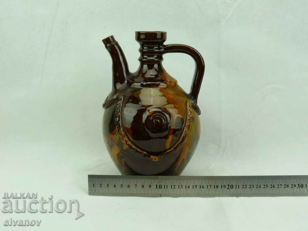 Old Ceramic Barduche Pitcher #2349 - 6 Old Ceramic Barduche Pitcher #2349 - 6