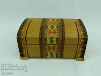 Old Wooden Jewelry Box #2355