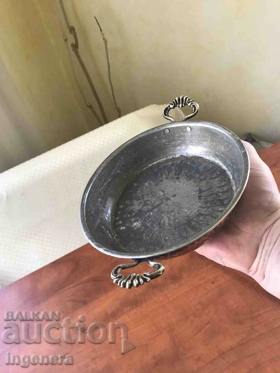 HONEY COPPER BAKE PAN ANTIQUE BREAD DISH - 6