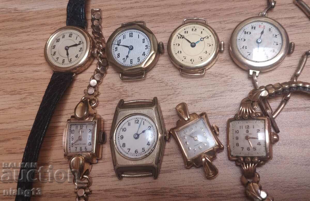 Ceasuri Art Deco placate cu aur de damă