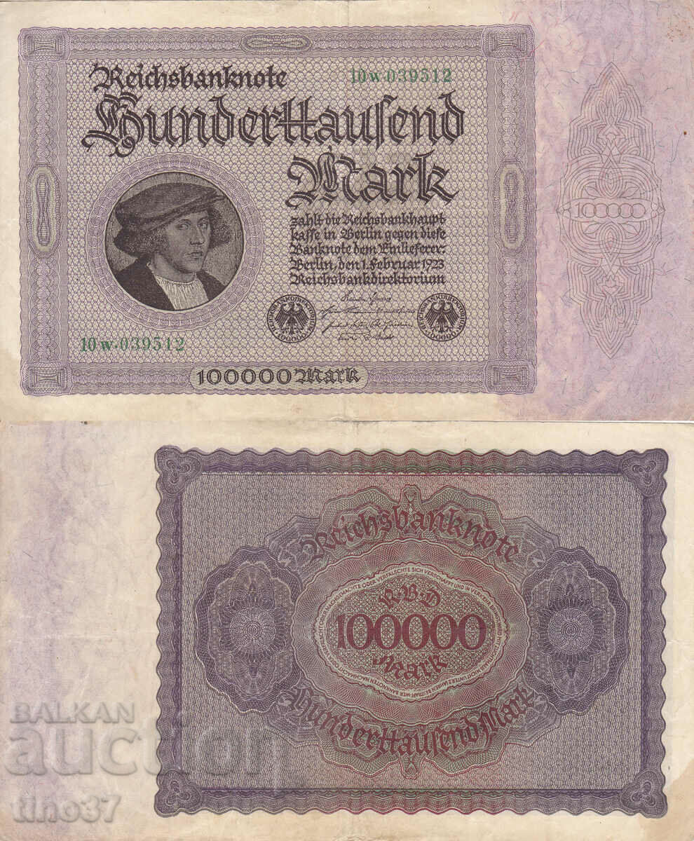tino37- GERMANIA - 100000 MARCI - 1923- XF