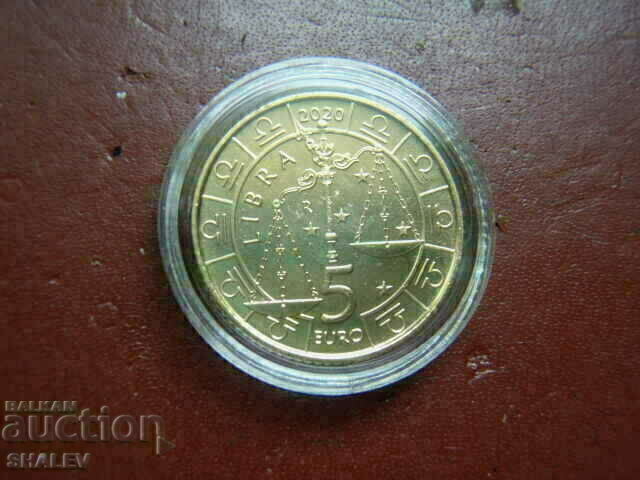 5 Euro 2020 San Marino "Balanta" - Unc (zodiac - solzi) cu preț € 11.89 | 23.25 BGN