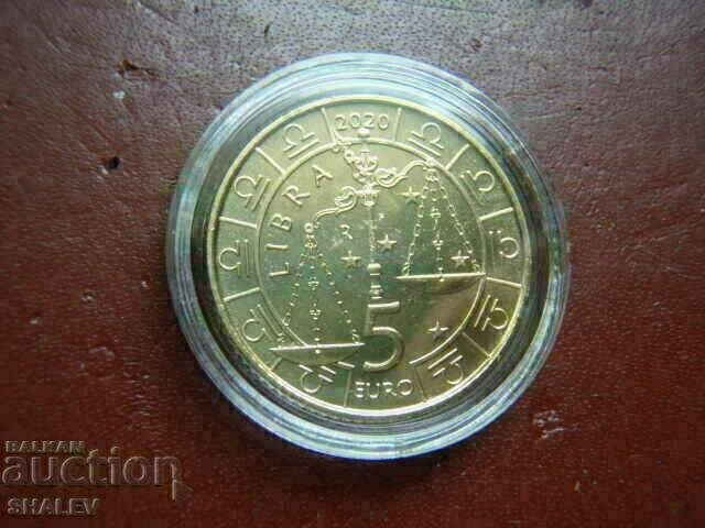 Auction 5 Euro 2020 San Marino "Libra"- Unc (zodiac - scales) Auction 5 Euro 2020 San Marino "Libra"- Unc (zodiac - scales)