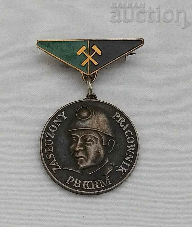 Auction DESERVED WORKER MINING COMPANY POLAND OLD BADGE Auction DESERVED WORKER MINING COMPANY POLAND OLD BADGE