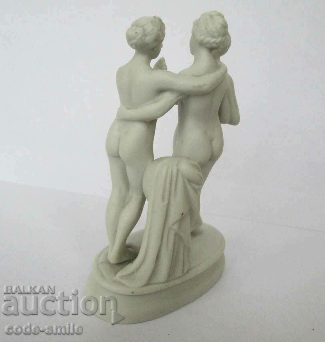 Old porcelain statuette figure "The Three Graces" porcelain with price 100.00 BGN | € 51.13 Old porcelain statuette figure "The Three Graces" porcelain with price 100.00 BGN | € 51.13