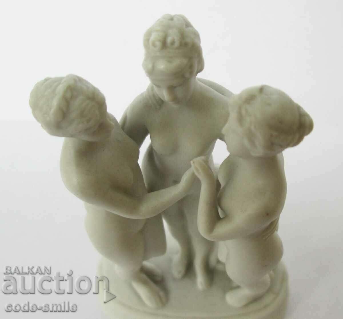 Old porcelain statuette figure "The Three Graces" porcelain - 6 Old porcelain statuette figure "The Three Graces" porcelain - 6