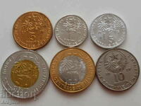 lot 6 coins Mauritania 1973-2014; Mauritania