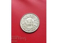 Швейцария-1/2 франк 1952-сребърен