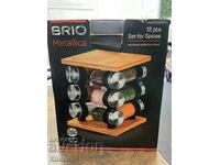 Brio Metallica spice jars - 11 pieces