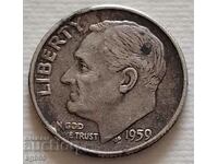 10 цента сребро 1959 г. САЩ. Ж-3