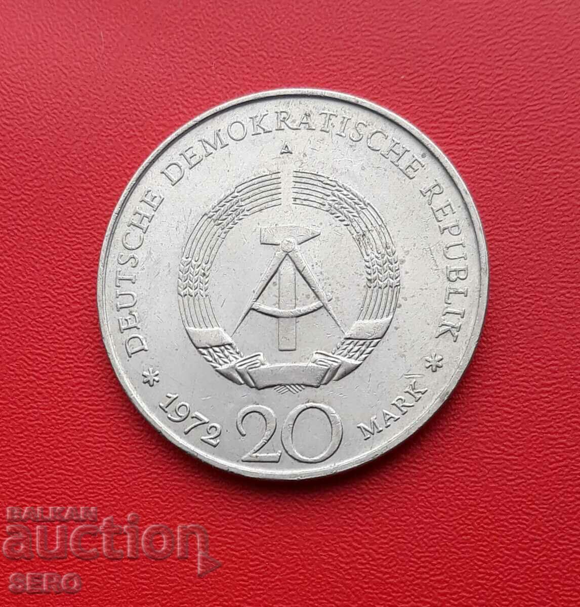 Германия-ГДР-20 марки 1972-Вилхелм Пик