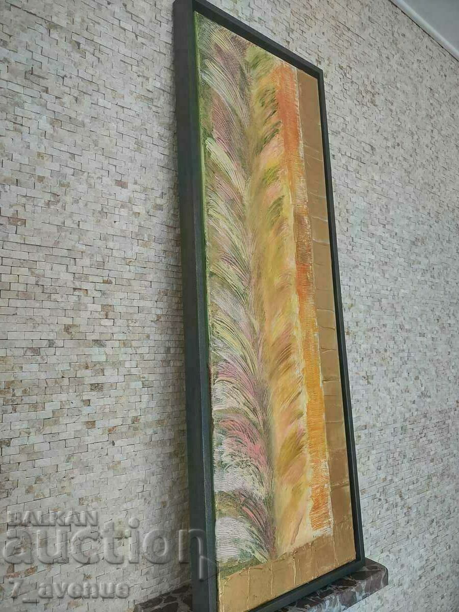 Original acrylic painting on canvas, 90/30 cm, with frame with price 499.00 BGN | € 255.13