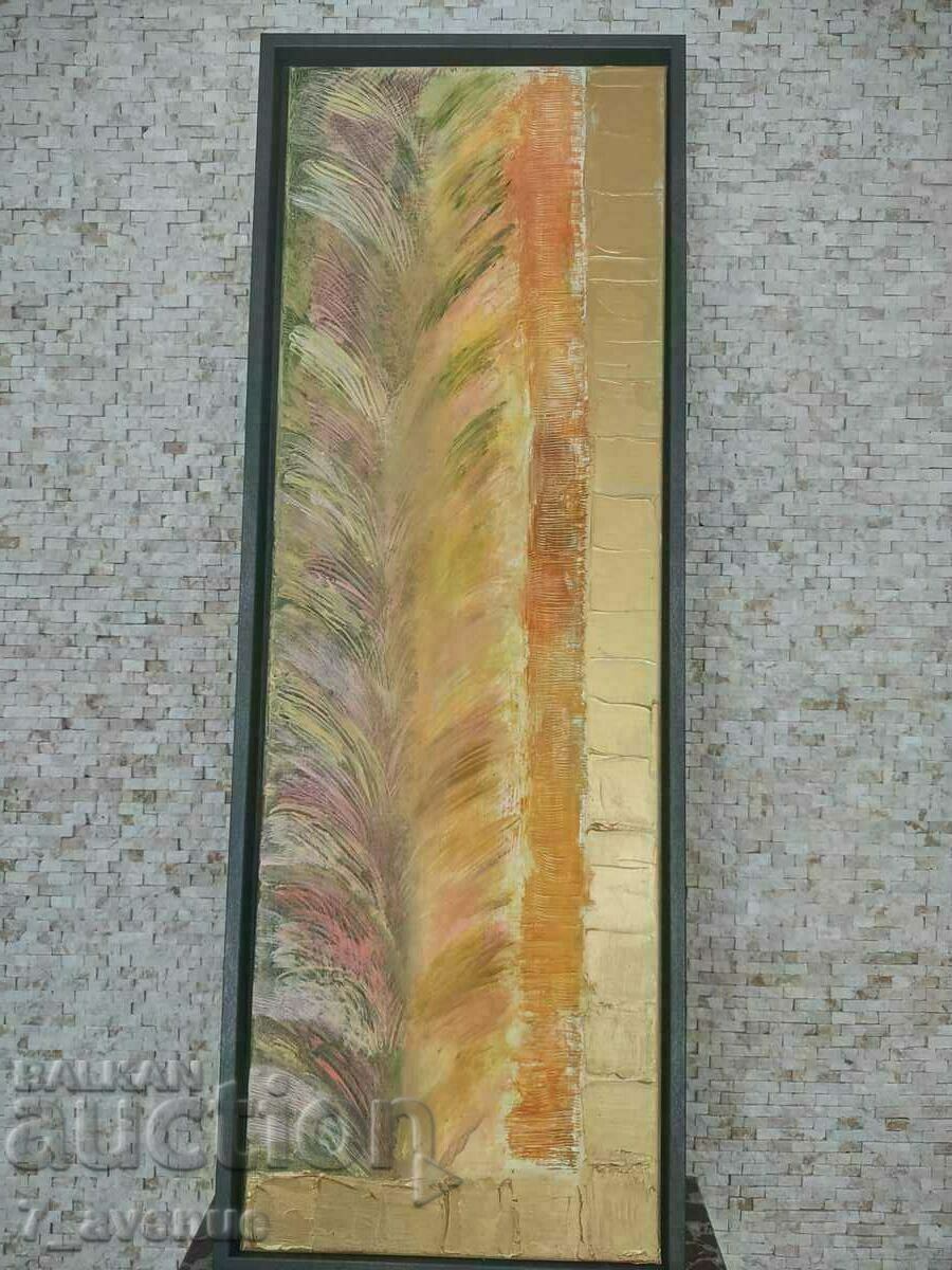 Delivery of Original acrylic painting on canvas, 90/30 cm, with frame