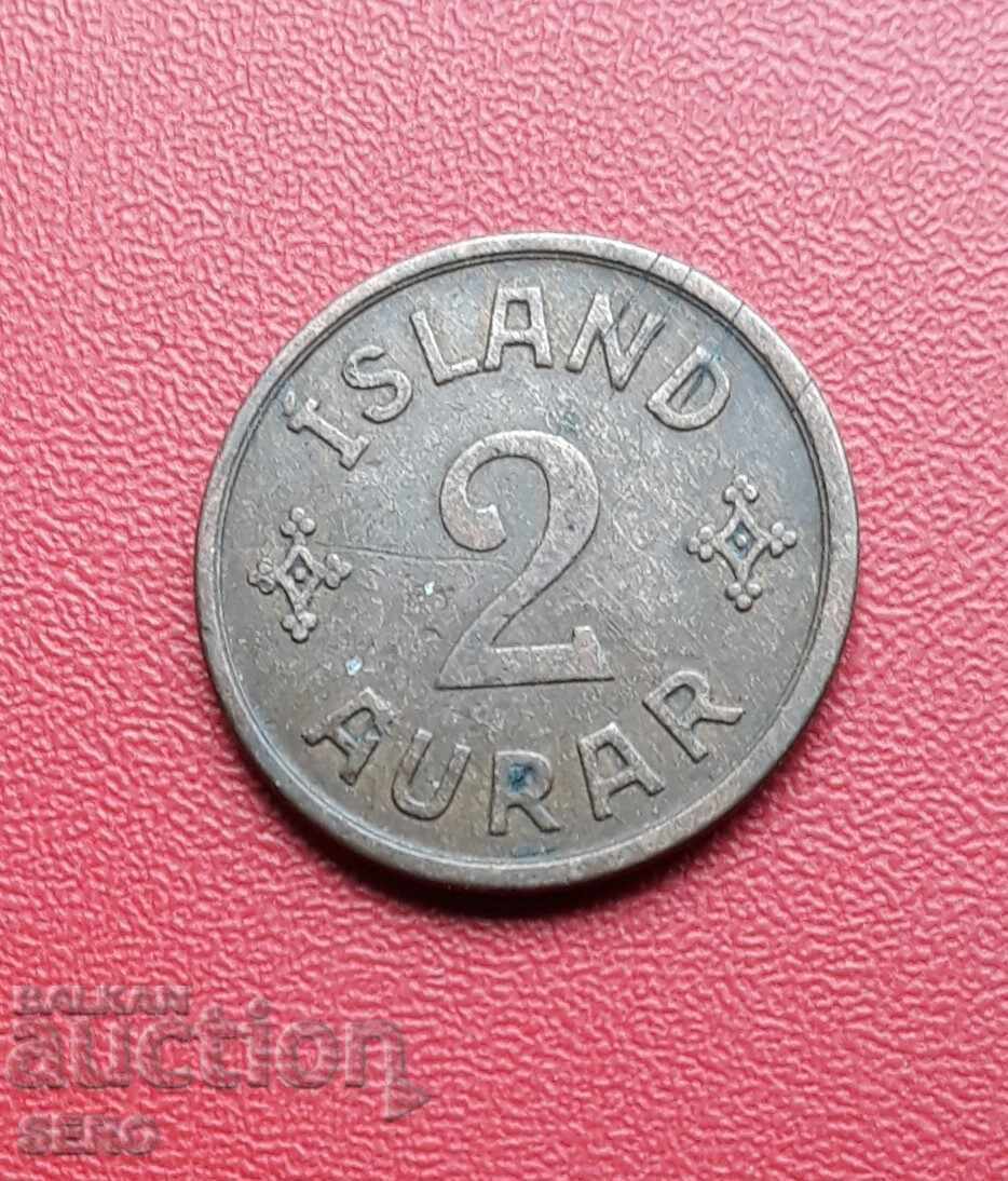 Iceland-2 aurar 1938-rare