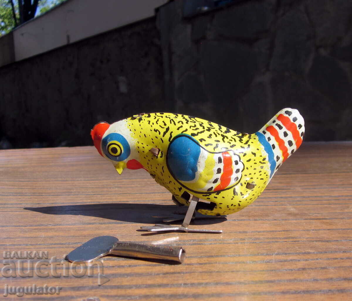 Russian metal sheet metal mechanical toy hen with key with price 50.00 BGN | € 25.56