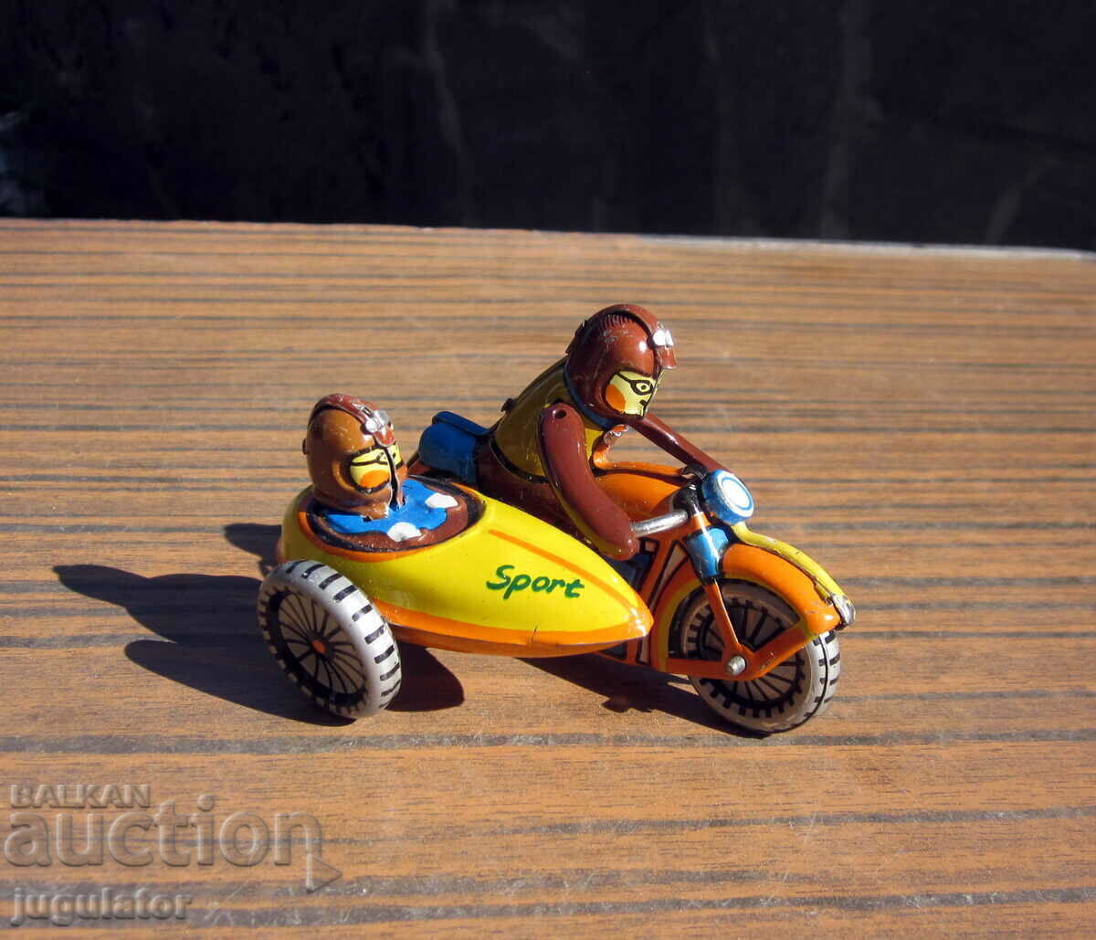 Auction  old German metal sheet metal toy motor bikers