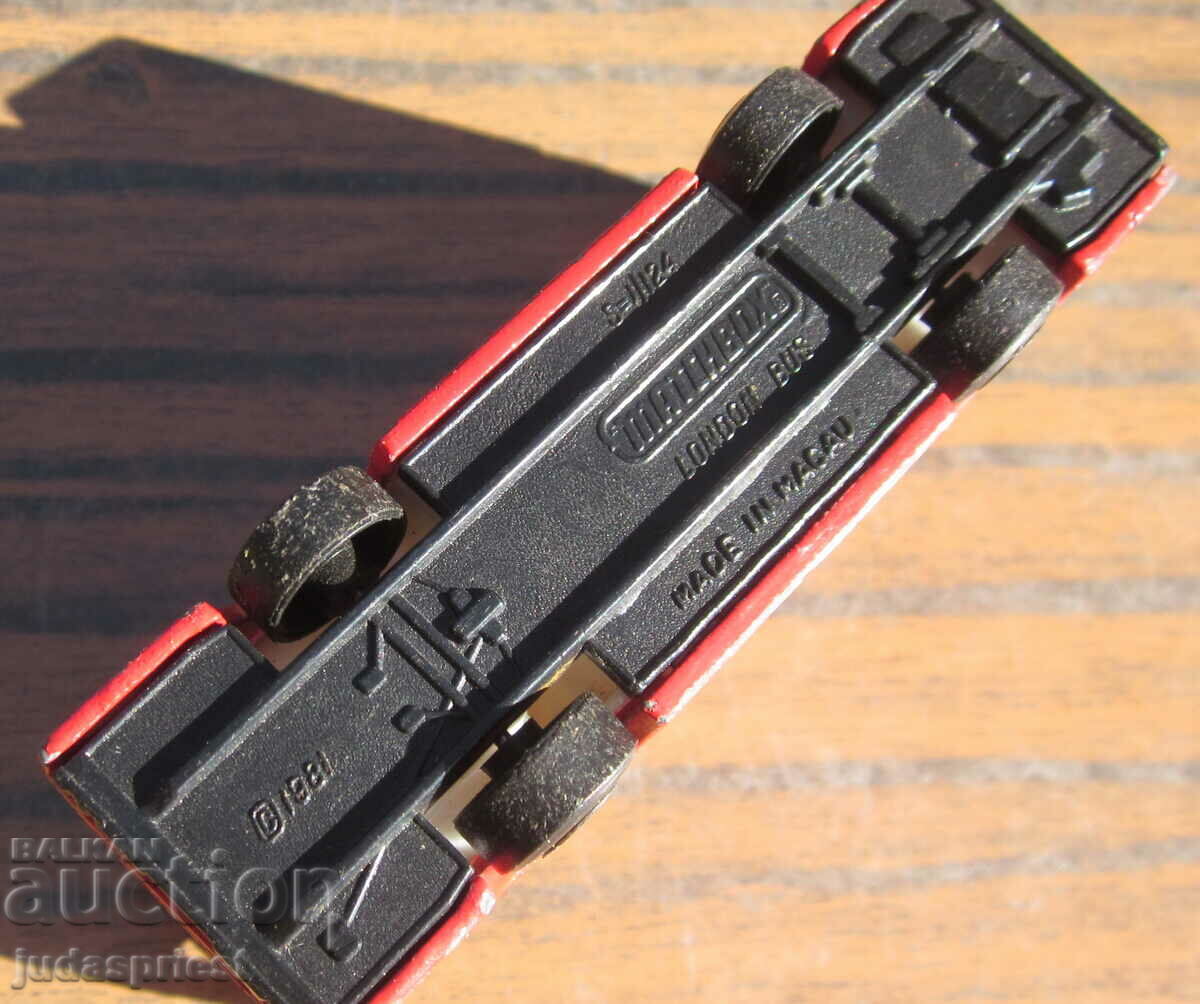 λεωφορείο παιχνιδιών Λονδίνο λεωφορείο σπιρτόκουτο κατασκευασμένο στο Μακάο 1981 - 6 λεωφορείο παιχνιδιών Λονδίνο λεωφορείο σπιρτόκουτο κατασκευασμένο στο Μακάο 1981 - 6