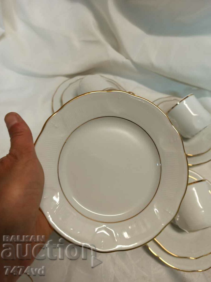 FRENCH LIMOGES CAFE SERVICE - 7 FRENCH LIMOGES CAFE SERVICE - 7