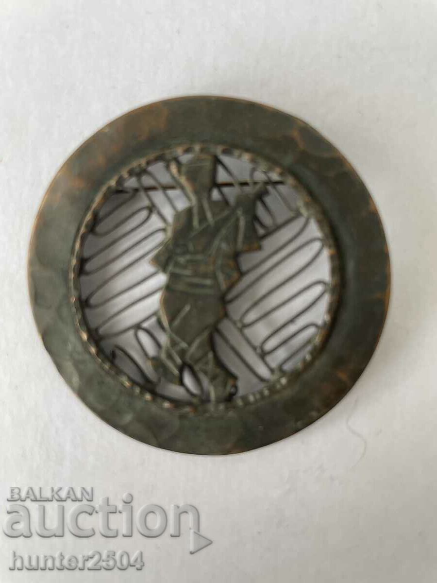 Καρφίτσα Gudular-παλιά, χάλκινη, 4 cm