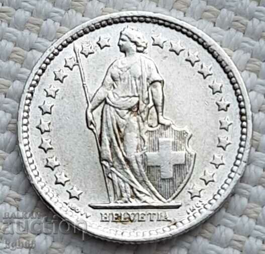 1/2 franc 1957 Switzerland. F-11 with price 6.95 BGN | € 3.55 1/2 franc 1957 Switzerland. F-11 with price 6.95 BGN | € 3.55