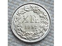 1/2 франк 1957 г. Швейцария. Ж-11