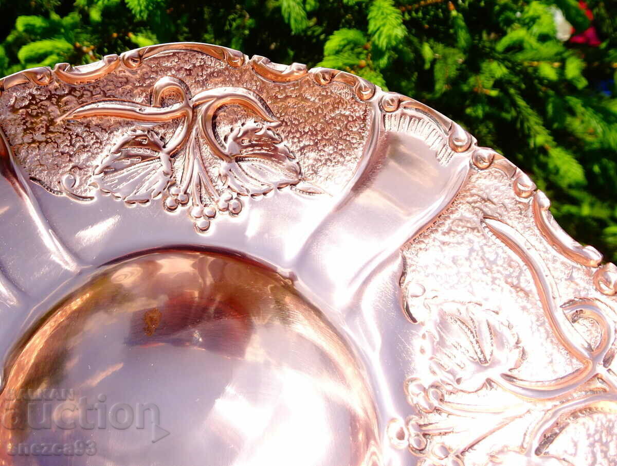 Antique copper candy box, forged ornaments. - 5