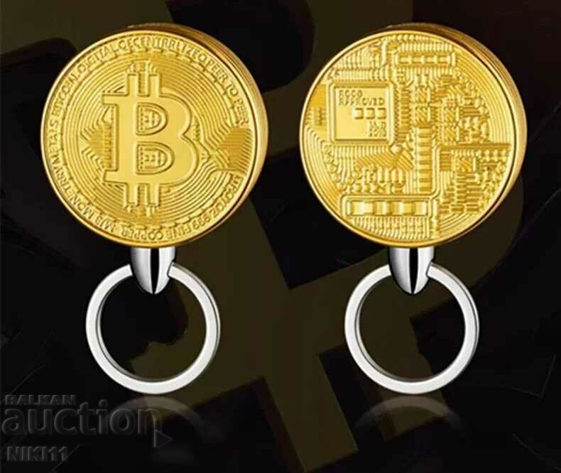 Brichetă sub forma unei monede Bitcoin, Bitcoin cu preț 25.00 BGN | € 12.78