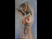 Pictura abstracta in ulei - Erotica - 40/30 cm