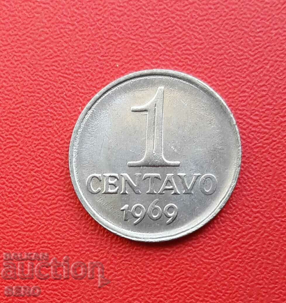 Бразилия-1 центаво 1969