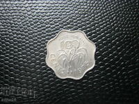Swaziland 10 cents 1975