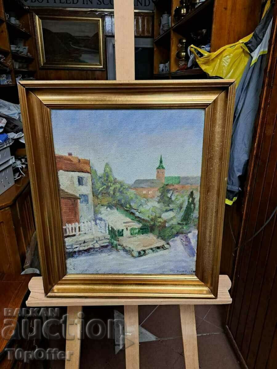 Signed 1921 painting, oil on canvas