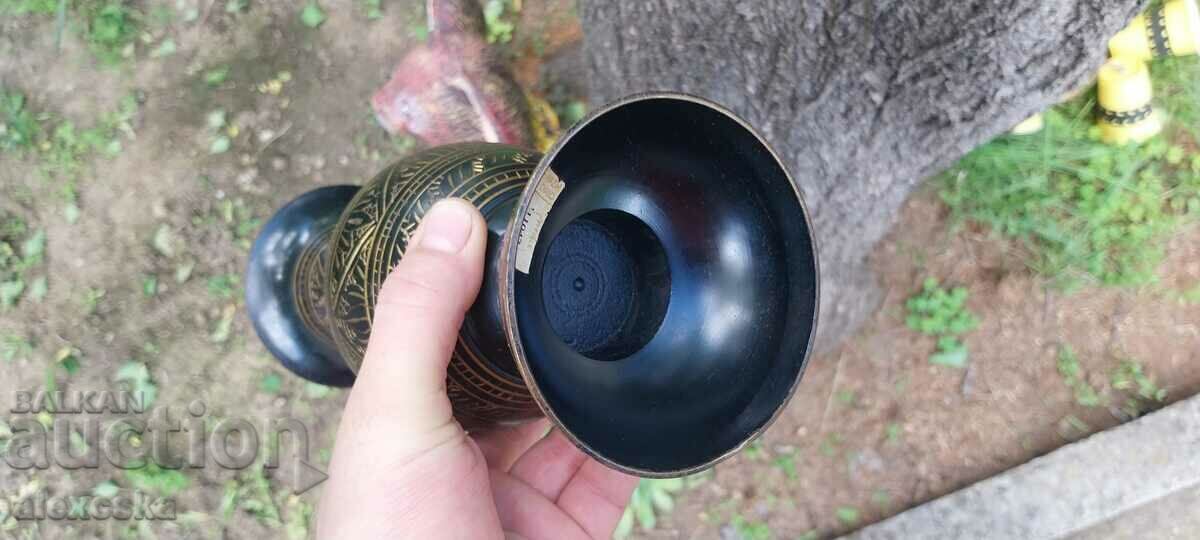 A metal vase - 5 A metal vase - 5