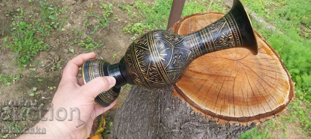 A metal vase - 6 A metal vase - 6