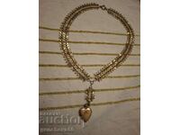 Renaissance jewelry necklace, cord, gilding