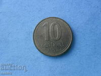 10 centavos 1992 Αργεντινή