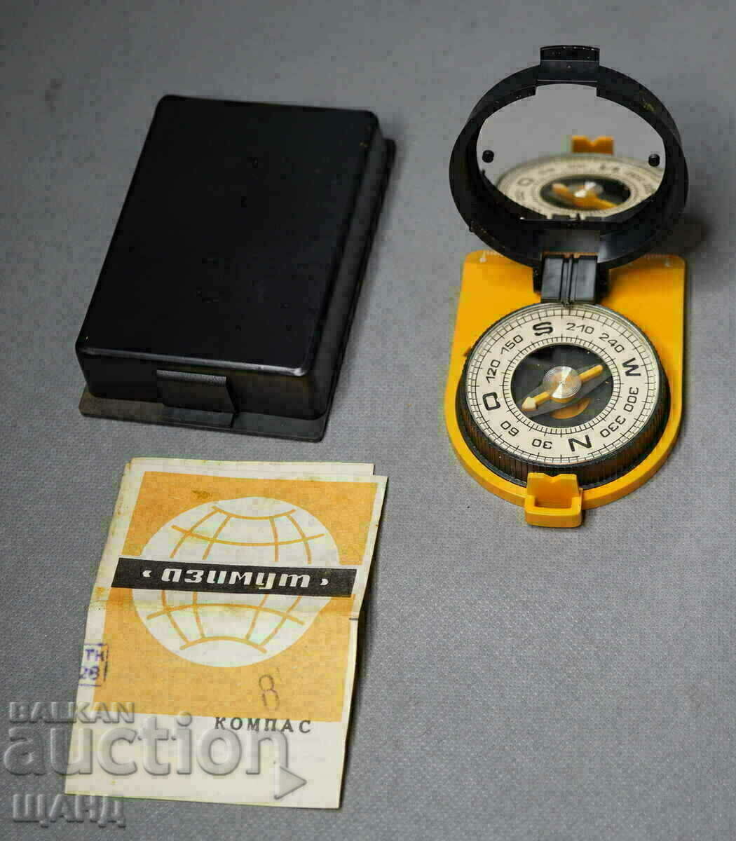 1980 Azimuth Russian Compass με κουτί και οδηγίες καινούργιο