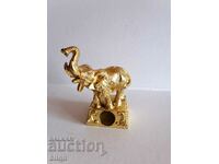 Very Beautiful Gilded Statuette, Figure-Elephant