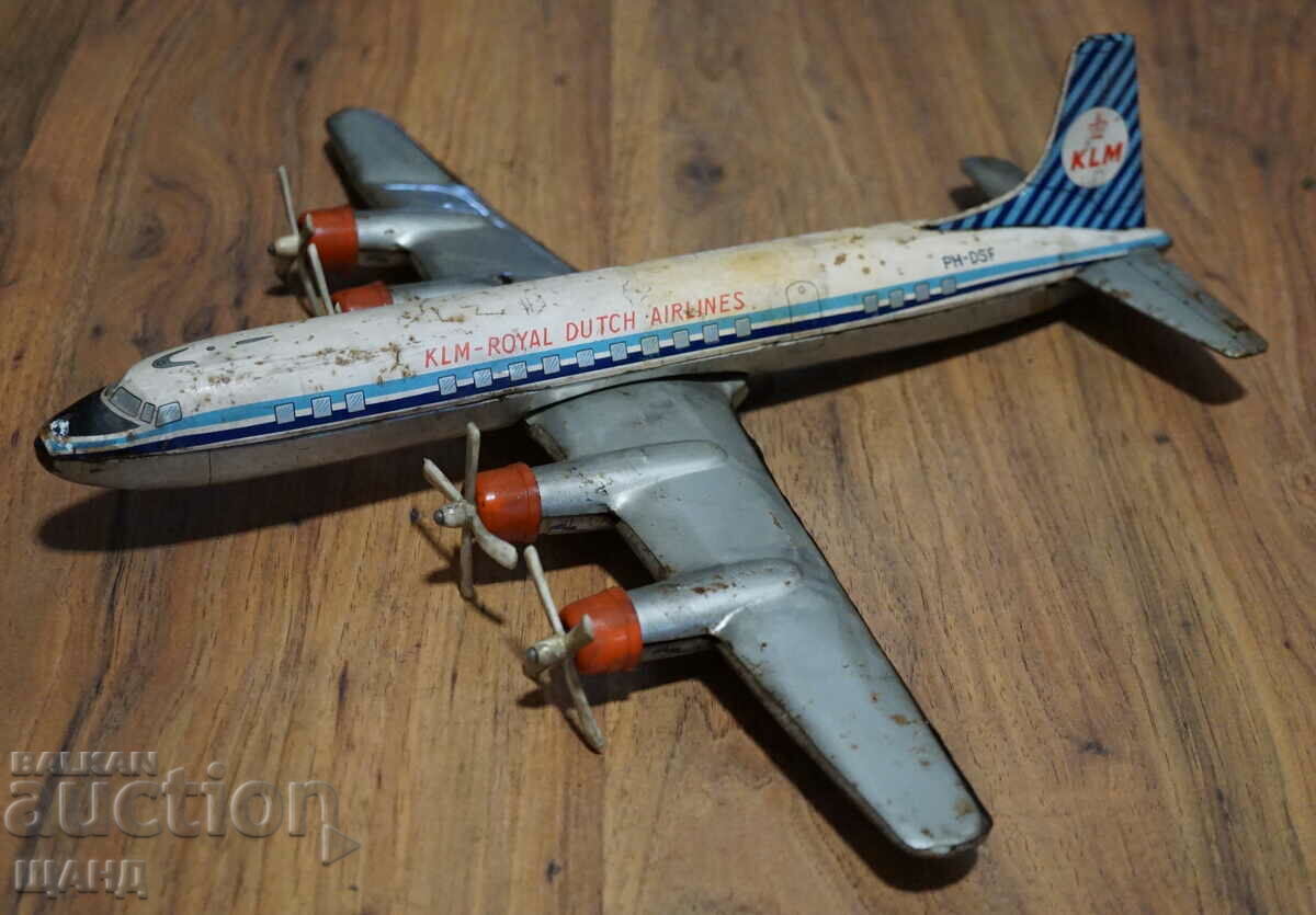 Avion de jucărie din metal vechi japonez model KLM DUTCH AIRLIN
