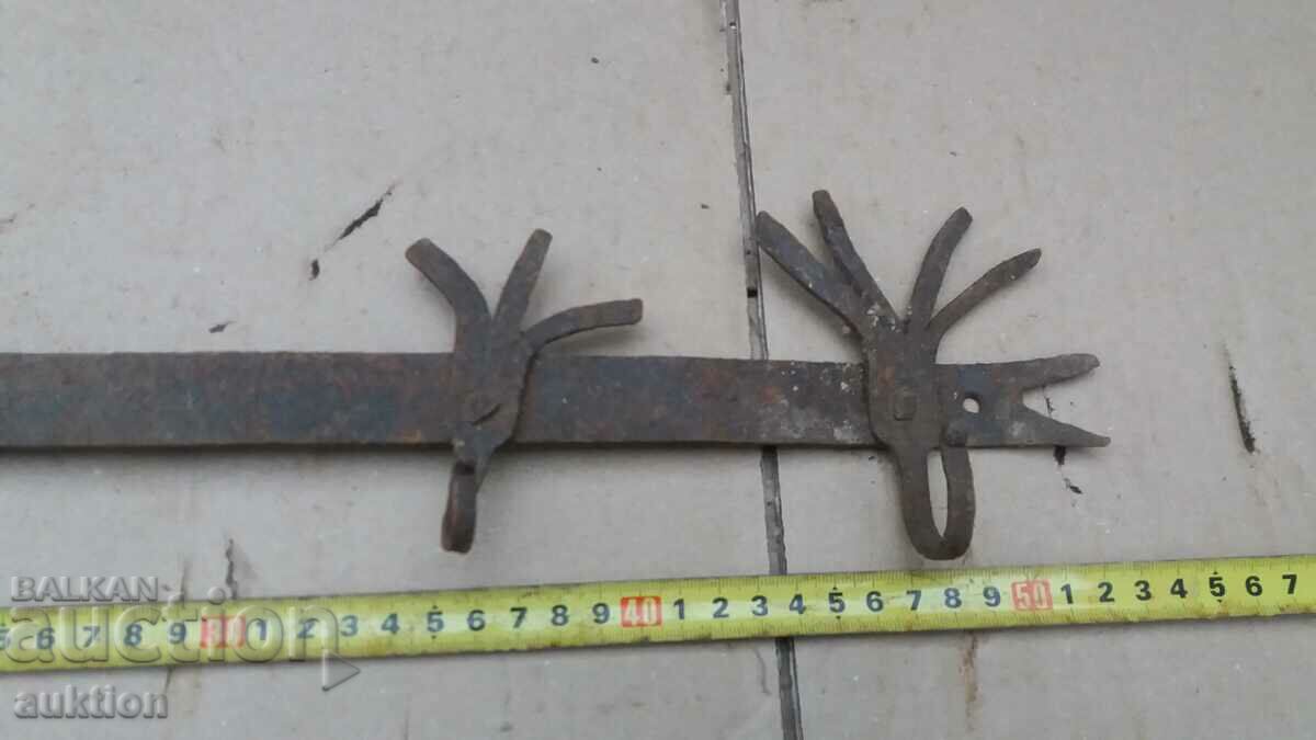 Auction old wrought iron hanger Auction old wrought iron hanger