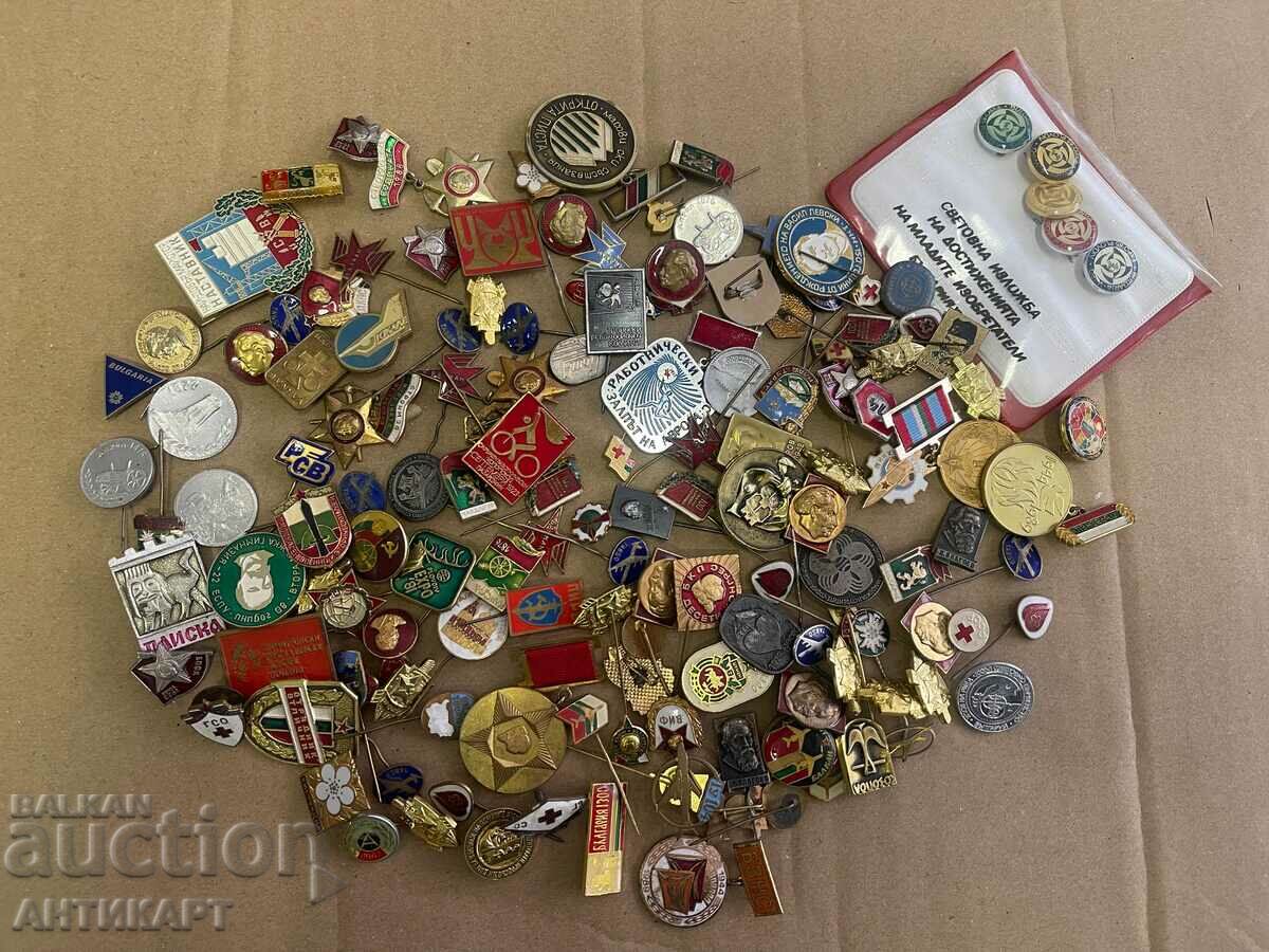 over 120 badges and signs of communist Bulgaria