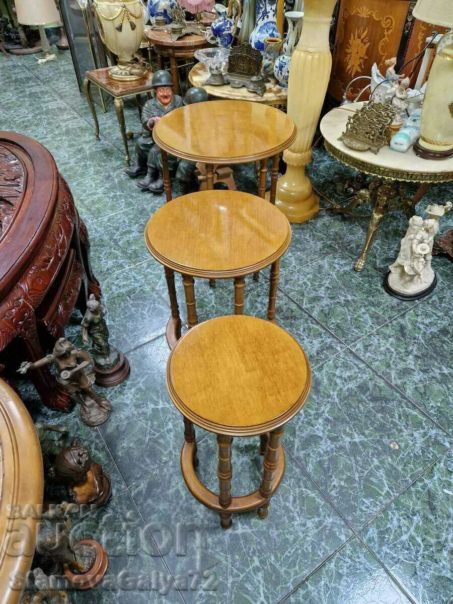 Great antique set of 3 French side tables with price 116.57 €
