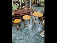Great antique set of 3 French side tables
