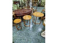 Great antique set of 3 French side tables