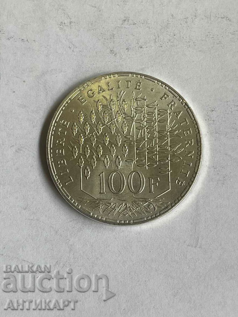silver coin 100 francs France 1983 silver