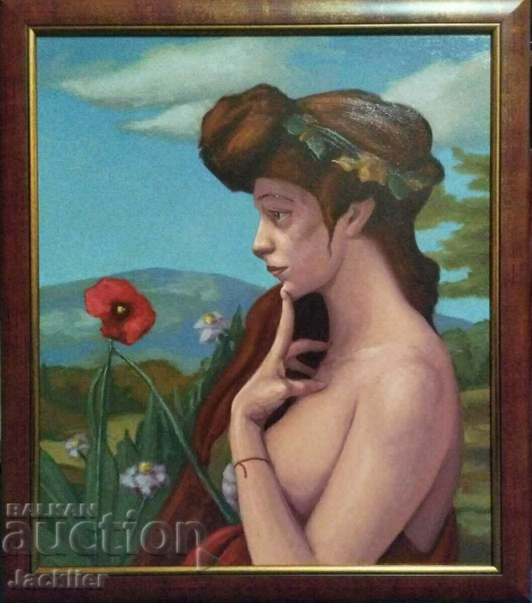 "Любопитство", Пламен Овчаров, картина, 53х62см