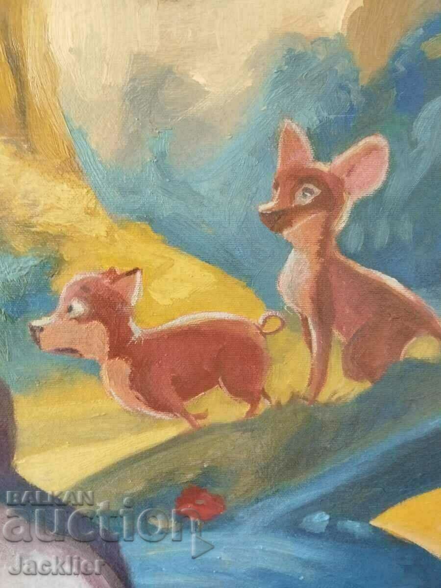 Auction  "Tale", Plamen Ovcharov, painting, 66x81cm